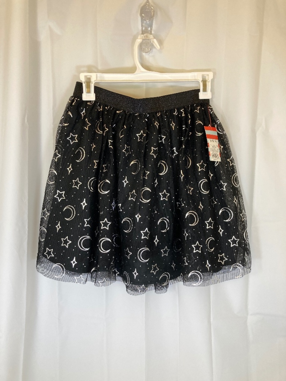 Cat & Jack NWT Moon and Stars Black Silver Sz XL 14/16 YOUTH Tutu Bottom